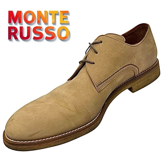 Monte Rosso Men's Plain toe Leather Oxford Shoes Size 10 Medium Made Italy Used - Picture 1 of 8
